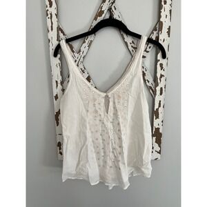Abercrombie & Fitch Tank Top Vintage Beading and Embroidered Size XS Vintage